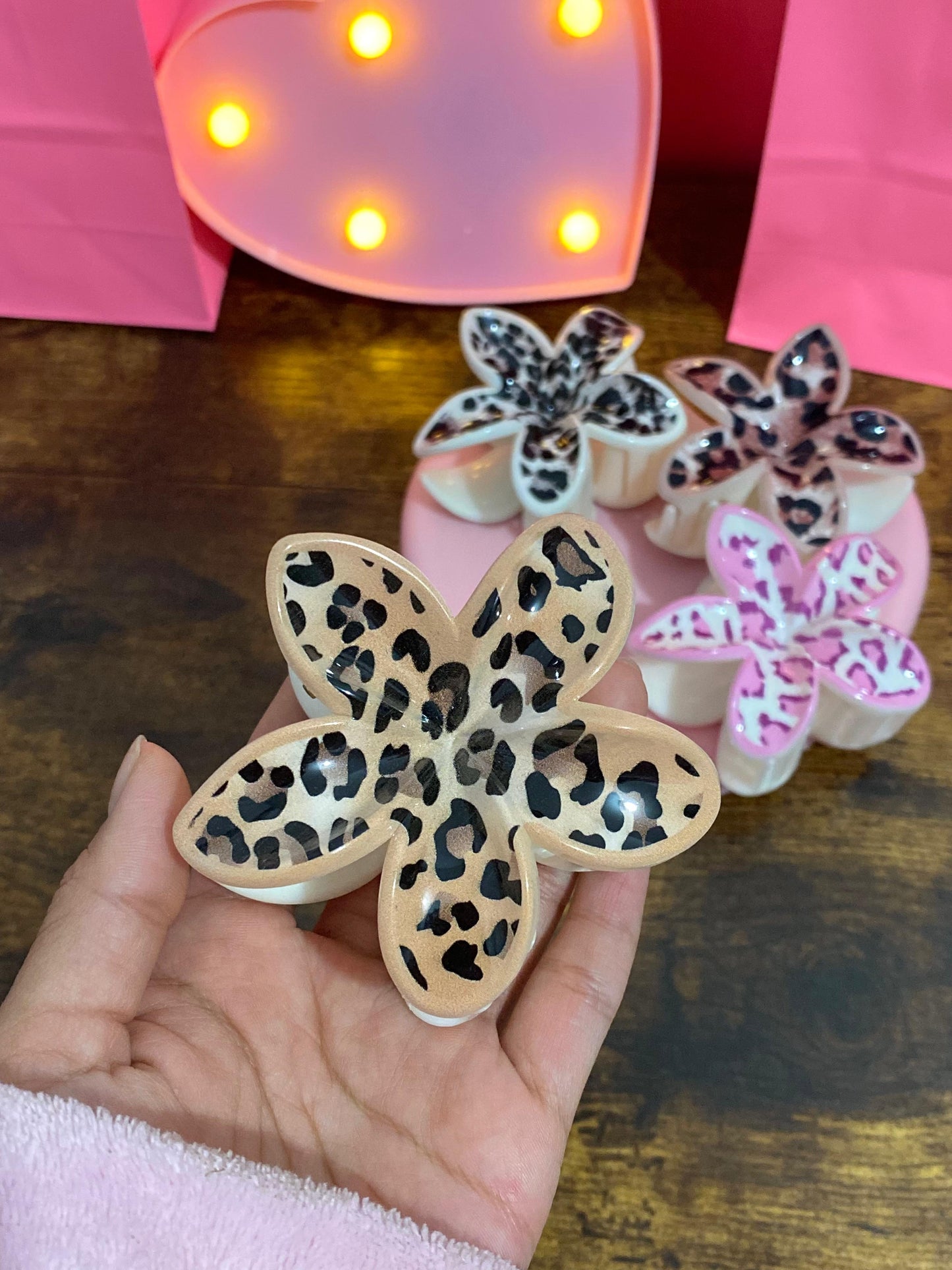 'Leopard' Flower Hair Clip