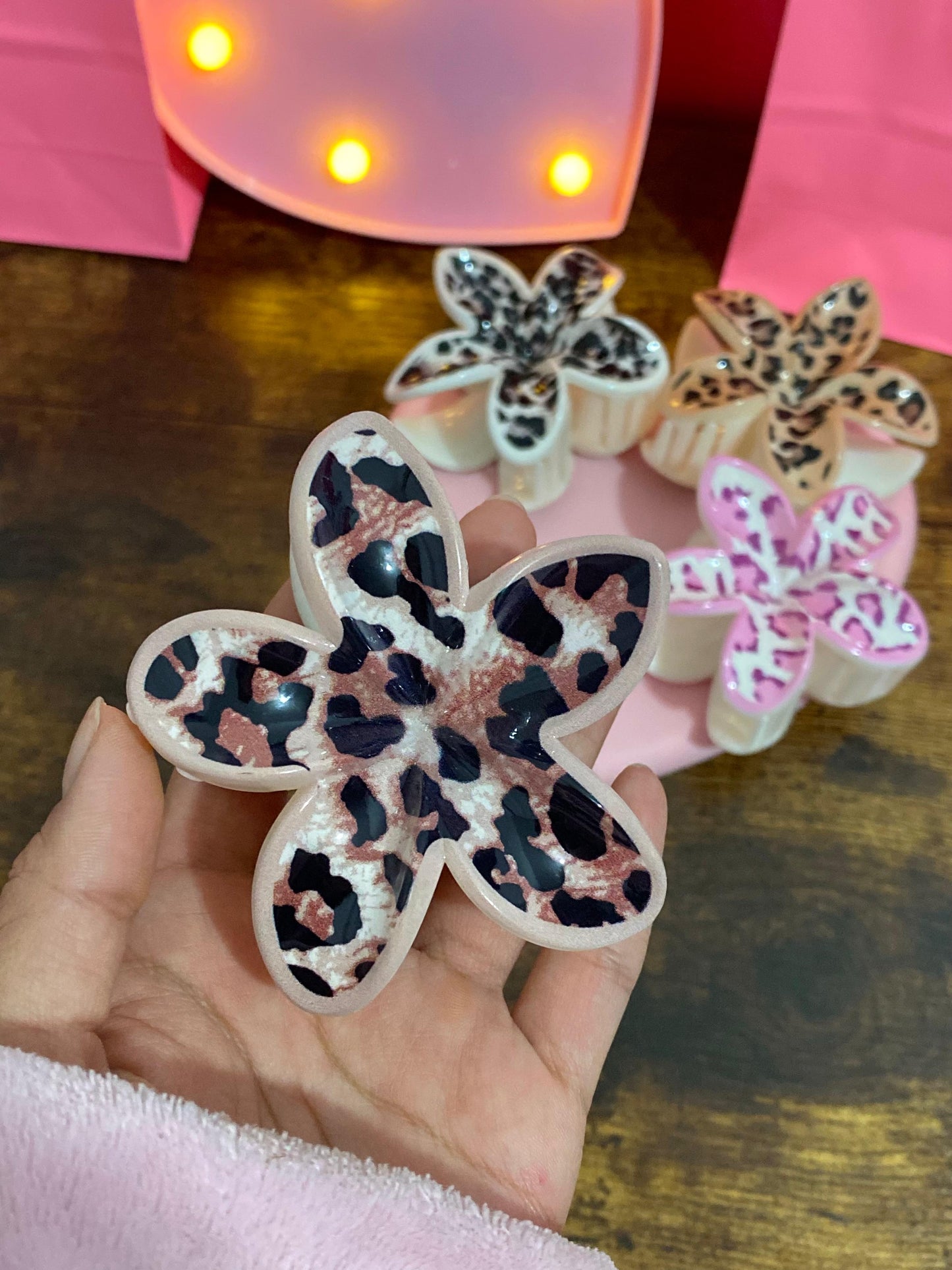'Leopard' Flower Hair Clip